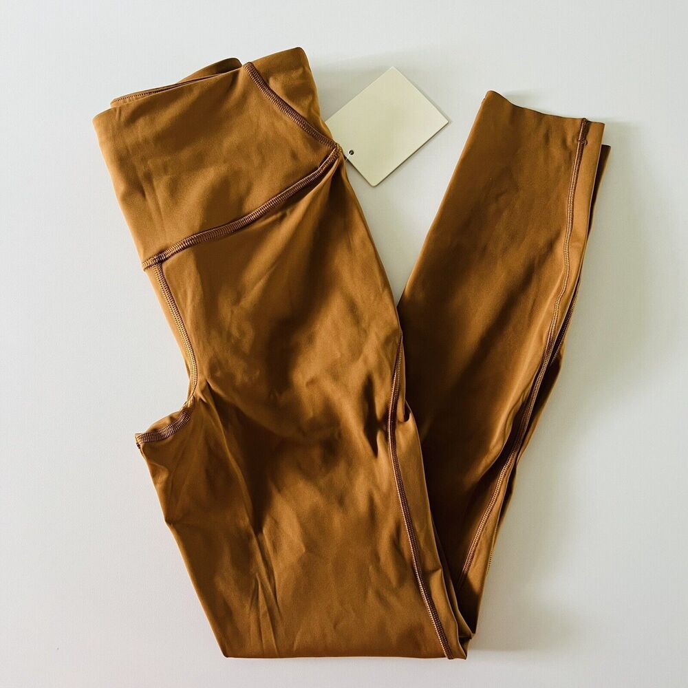 LULULEMON ATHLETICA Copper Brown Base Pace HR Tight 25" Leggings - US 4